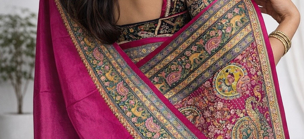 Yagni Dola Viscose Silk Designer Saree with Traditional Border
