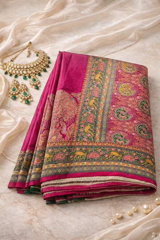 Yagni Dola Viscose Silk Designer Saree with Traditional Border