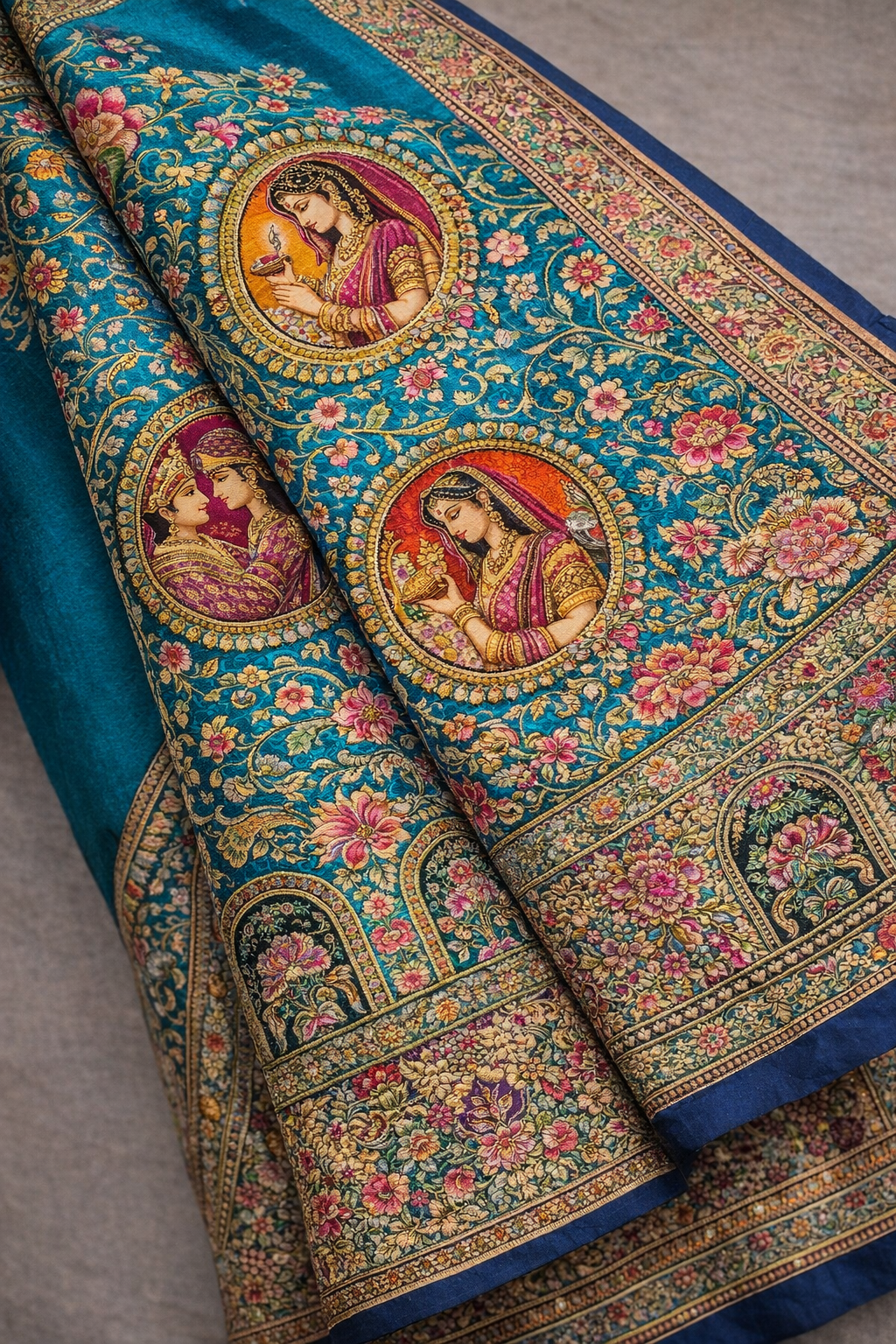 Yagni Dola Viscose Silk Designer Saree with Traditional Printed Pallu