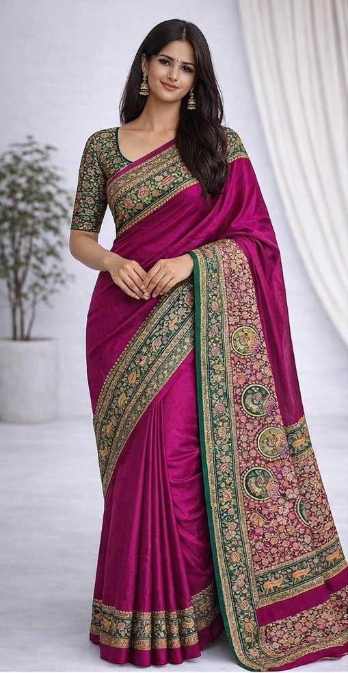 Yagni Dola Viscose Silk Designer Saree with Traditional Border