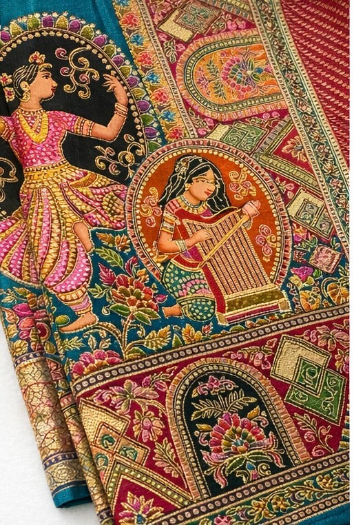 Yagni Dola Viscose Silk Designer Saree with Traditional Printed Pallu