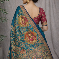 Yagni Dola Viscose Silk Designer Saree with Traditional Printed Pallu